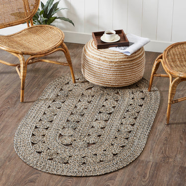 Celeste Blended Pebble Indoor/Outdoor Oval Braided Rug 36